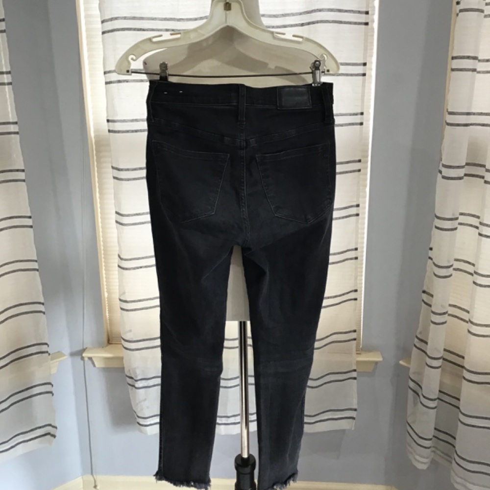 Madewell Women Size 25P 10” High-Rise Skinny Jeans Berkeley Black Button Fly - Picture 5 of 12
